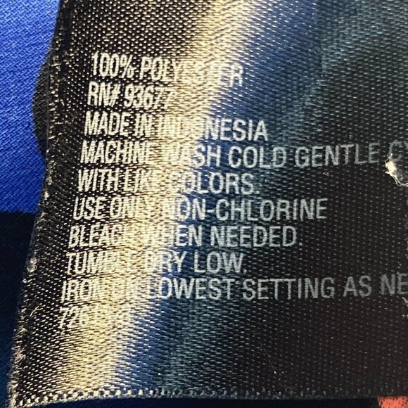 Worthington SZ L Black & White print cap sleeve button front top - Picture 7 of 7